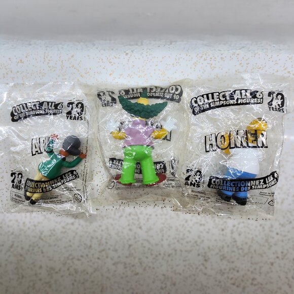 Simpsons 20th Anniversary KFC Collectible Figures in original Packaging Set of 3 - Picture 5 of 5